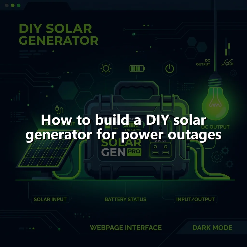 How to build a DIY solar generator for power outages