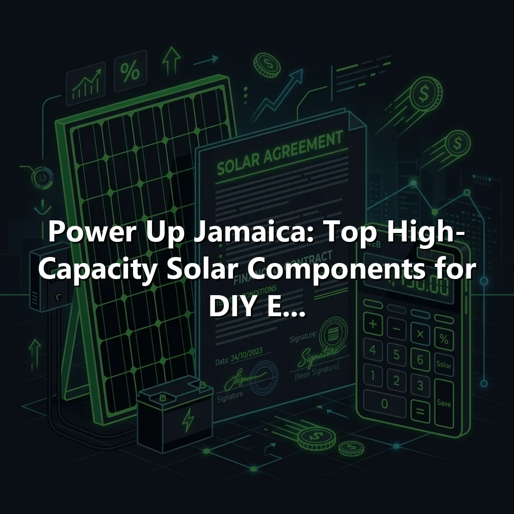 Power Up Jamaica: Top High-Capacity Solar Components for DIY E...