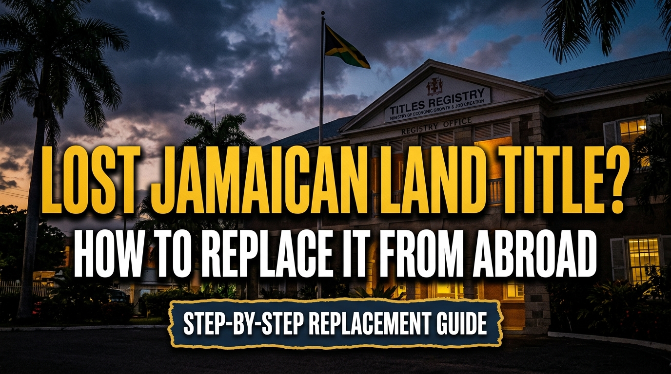 How to Replace a Lost or Destroyed Jamaican Land Title from Overseas (NLA Guide)