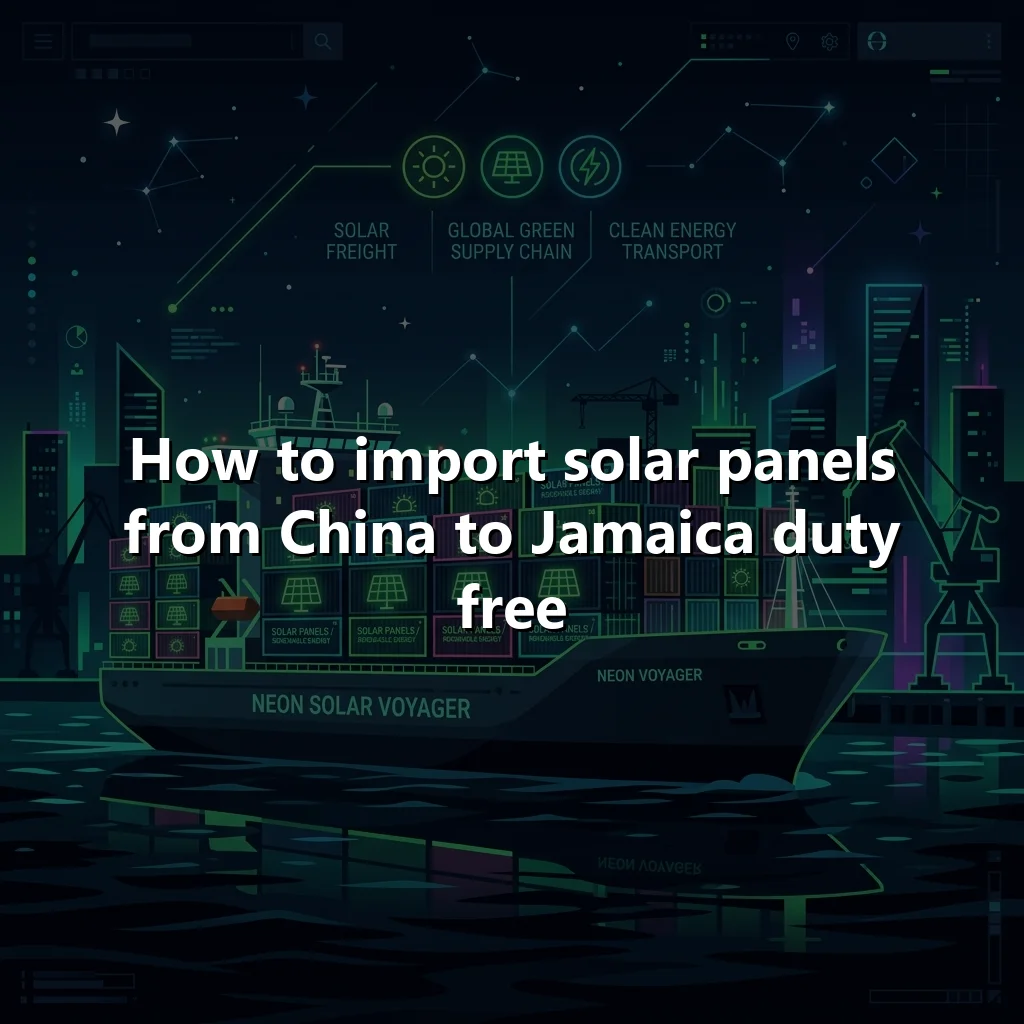 How to import solar panels from China to Jamaica duty free