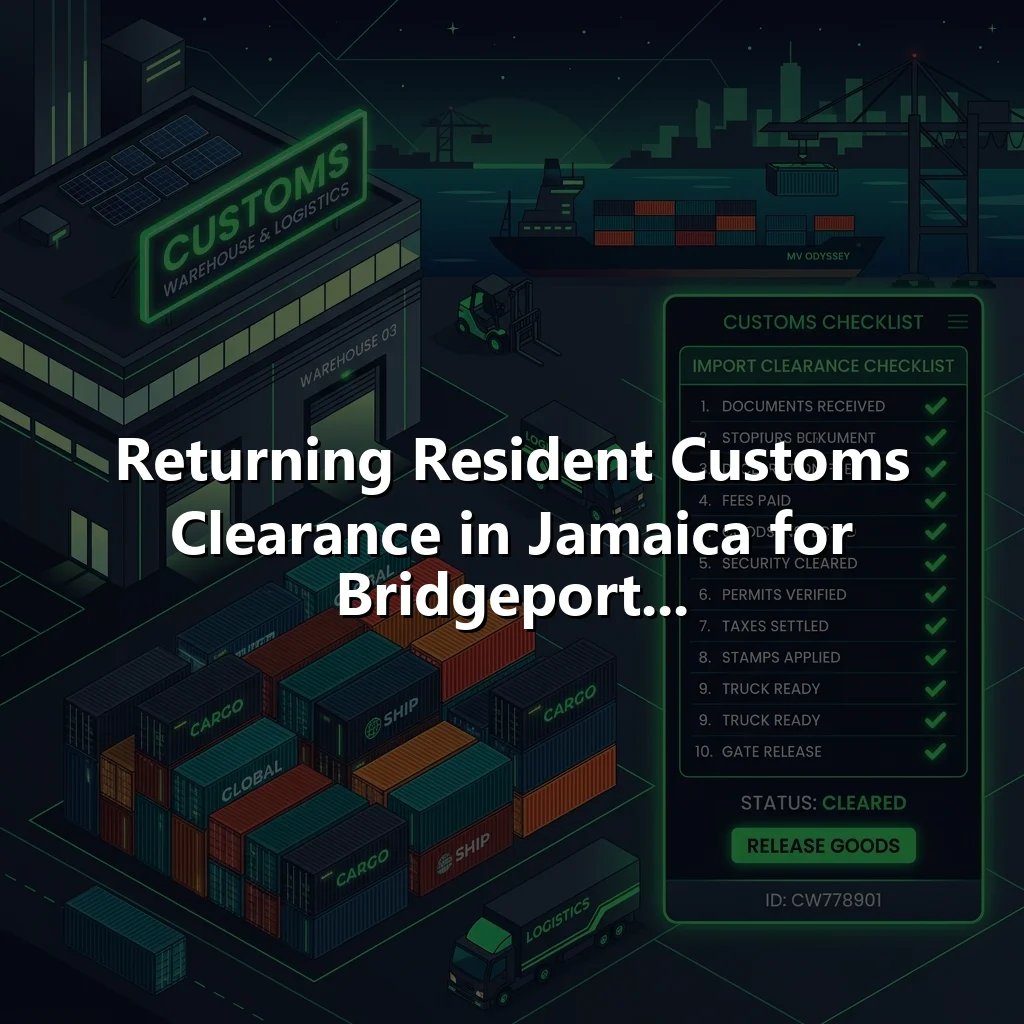 Returning Resident Customs Clearance in Jamaica for Bridgeport...