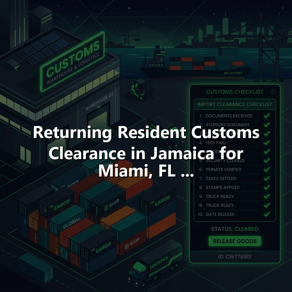 Returning Resident Customs Clearance in Jamaica for Miami, FL ...