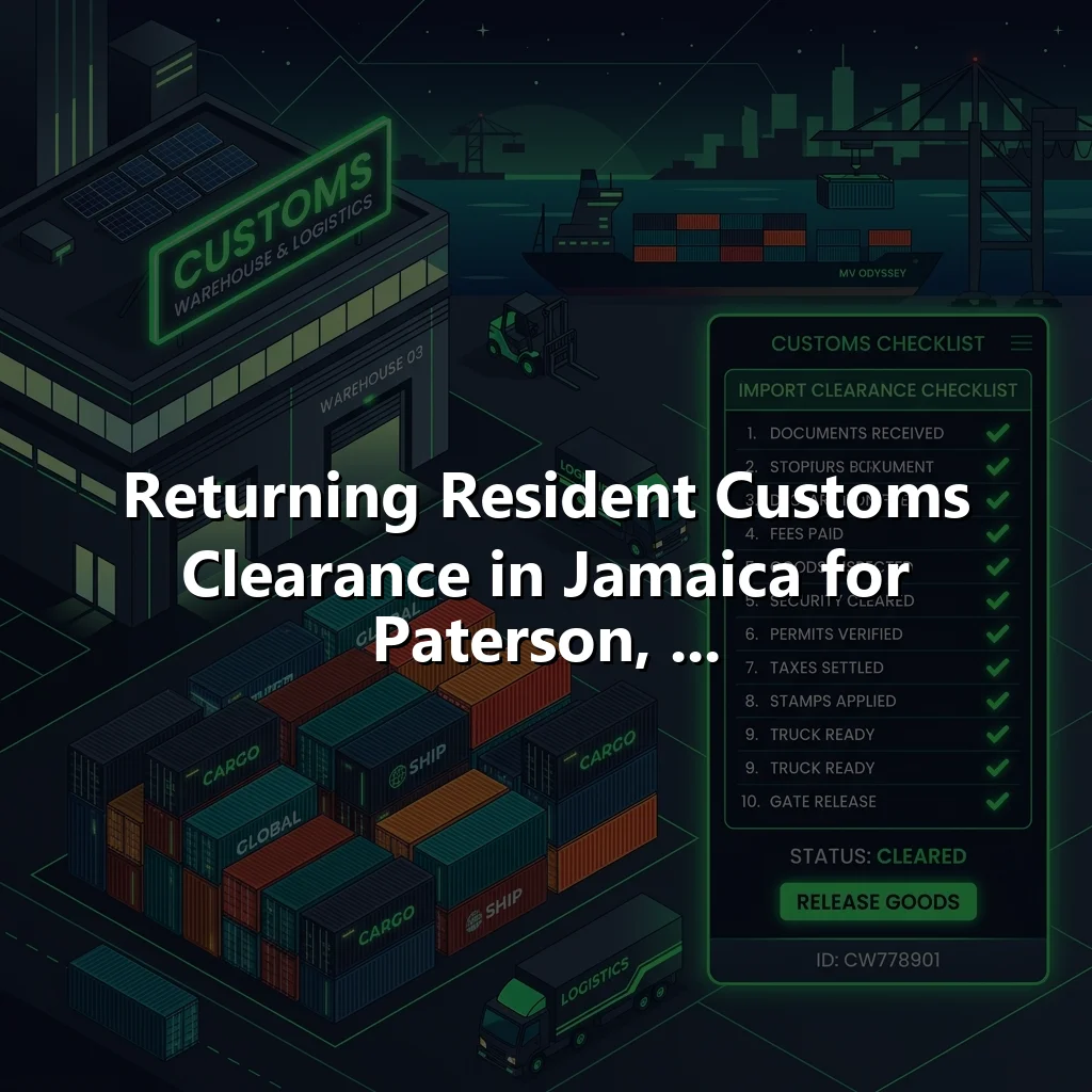 Returning Resident Customs Clearance in Jamaica for Paterson, ...