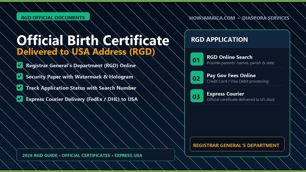 How to Get an Official Jamaican Birth Certificate Delivered to a USA Address (RGD Guide)