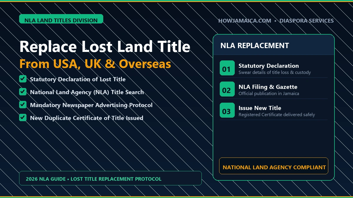 How to Replace a Lost or Destroyed Jamaican Land Title from Overseas (NLA Guide)