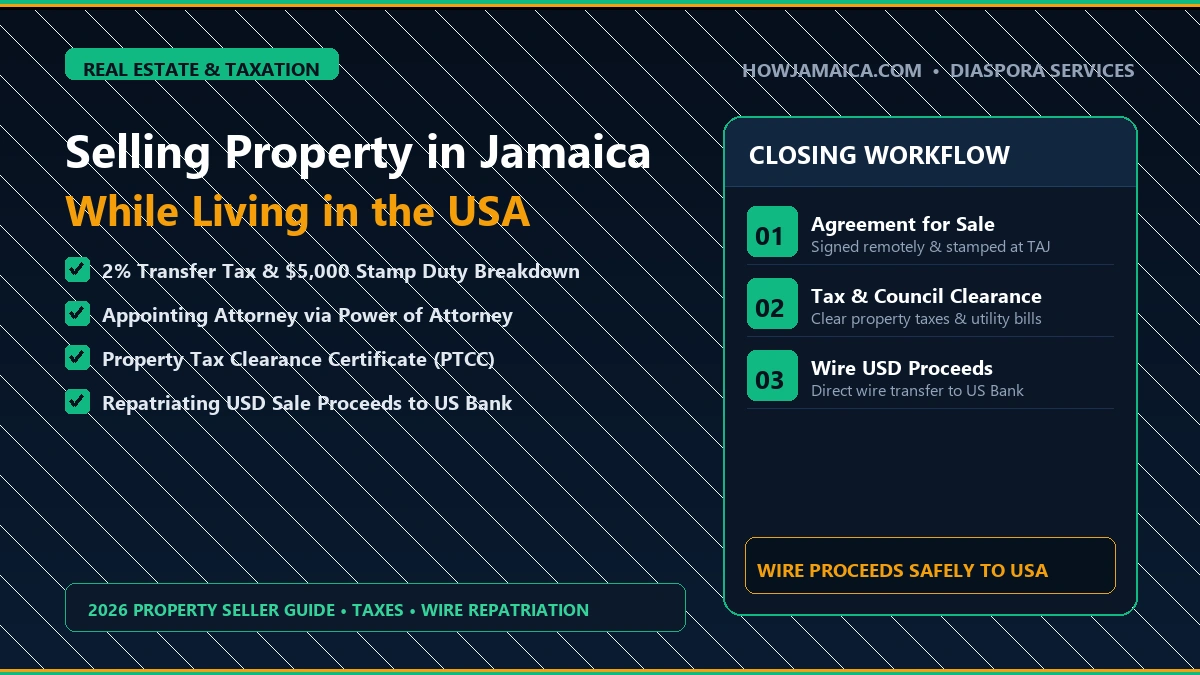 Selling Property in Jamaica While Living in the USA: Transfer Tax, Stamp Duty & Repatriating Funds