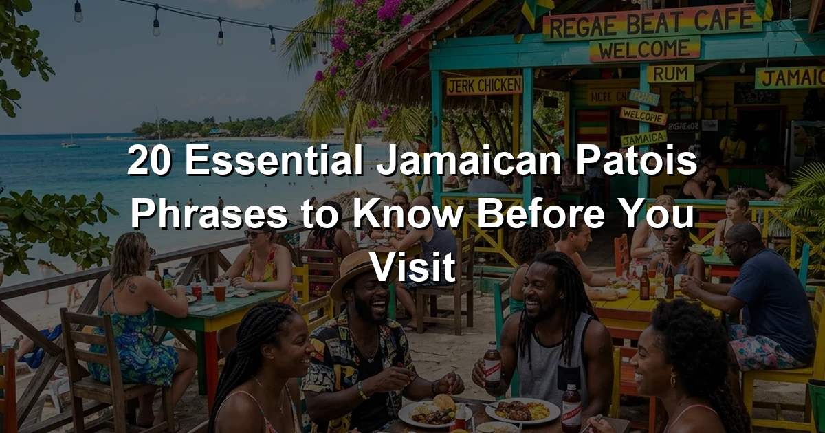 20 Essential Jamaican Patois Phrases to Know Before You Visit