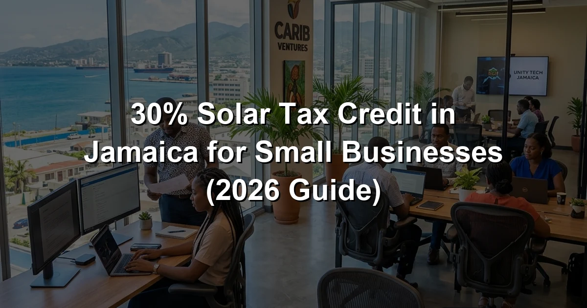 30% Solar Tax Credit in Jamaica for Small Businesses (2026 Guide)