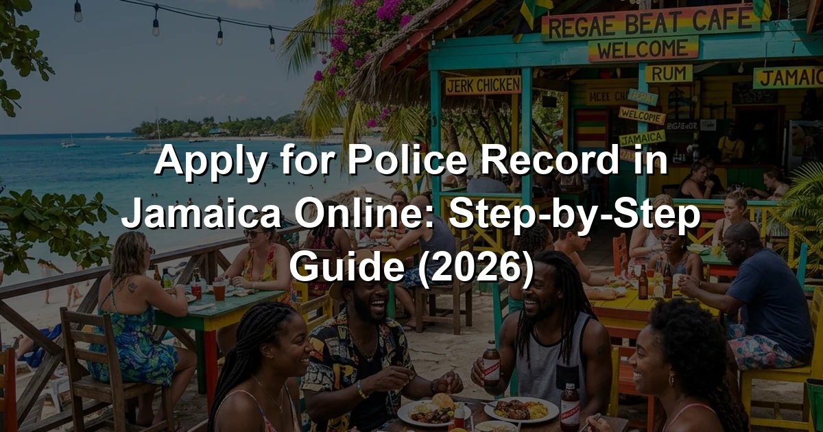 Apply for Police Record in Jamaica Online: Step-by-Step Guide (2026)