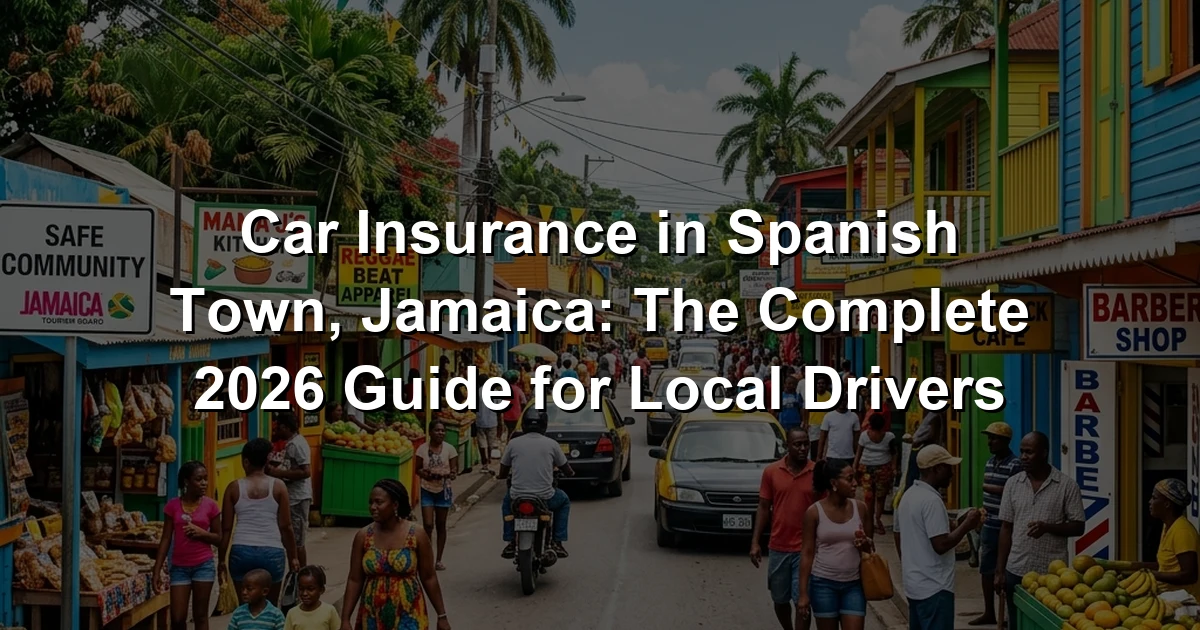 Car Insurance in Spanish Town, Jamaica: The Complete 2026 Guide for Local Drivers