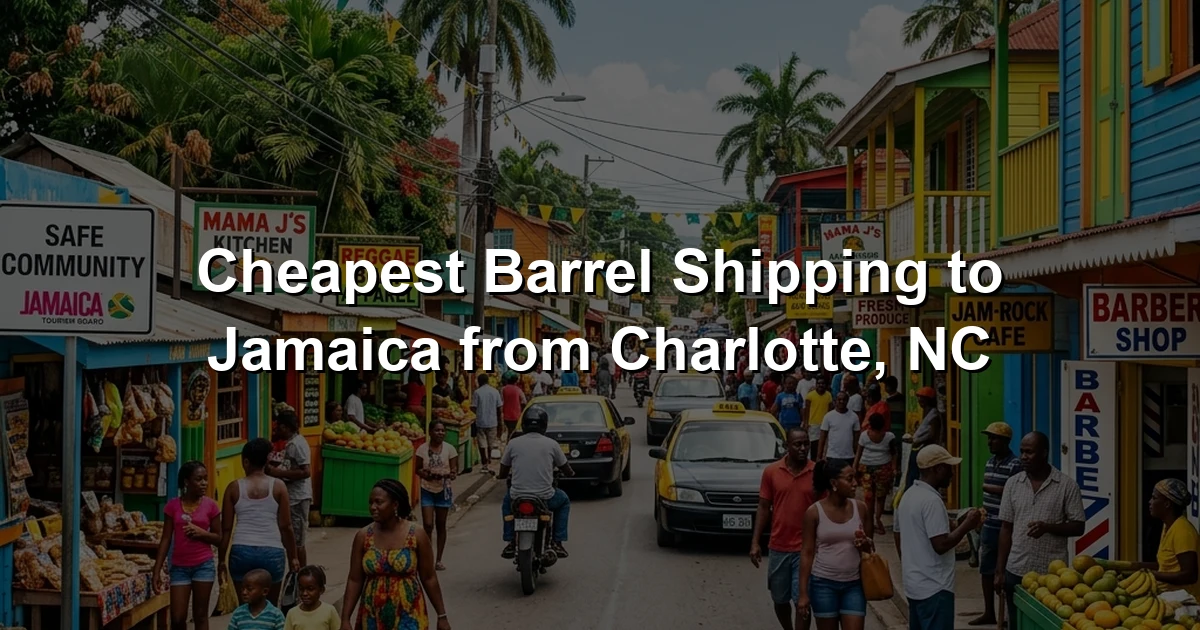 Cheapest Barrel Shipping to Jamaica from Charlotte, NC