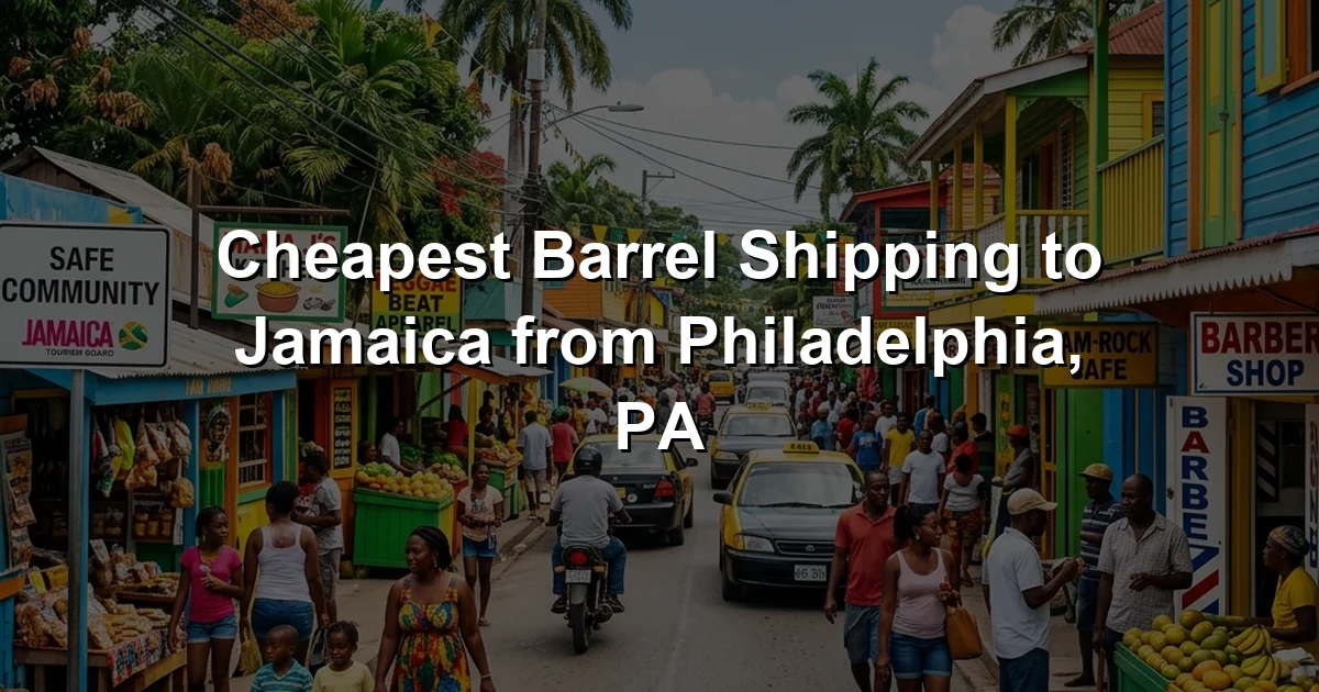 Cheapest Barrel Shipping to Jamaica from Philadelphia, PA