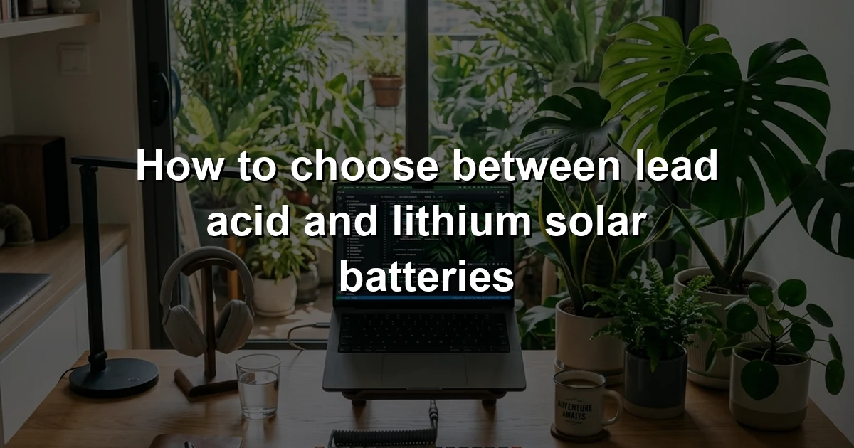 How to choose between lead acid and lithium solar batteries