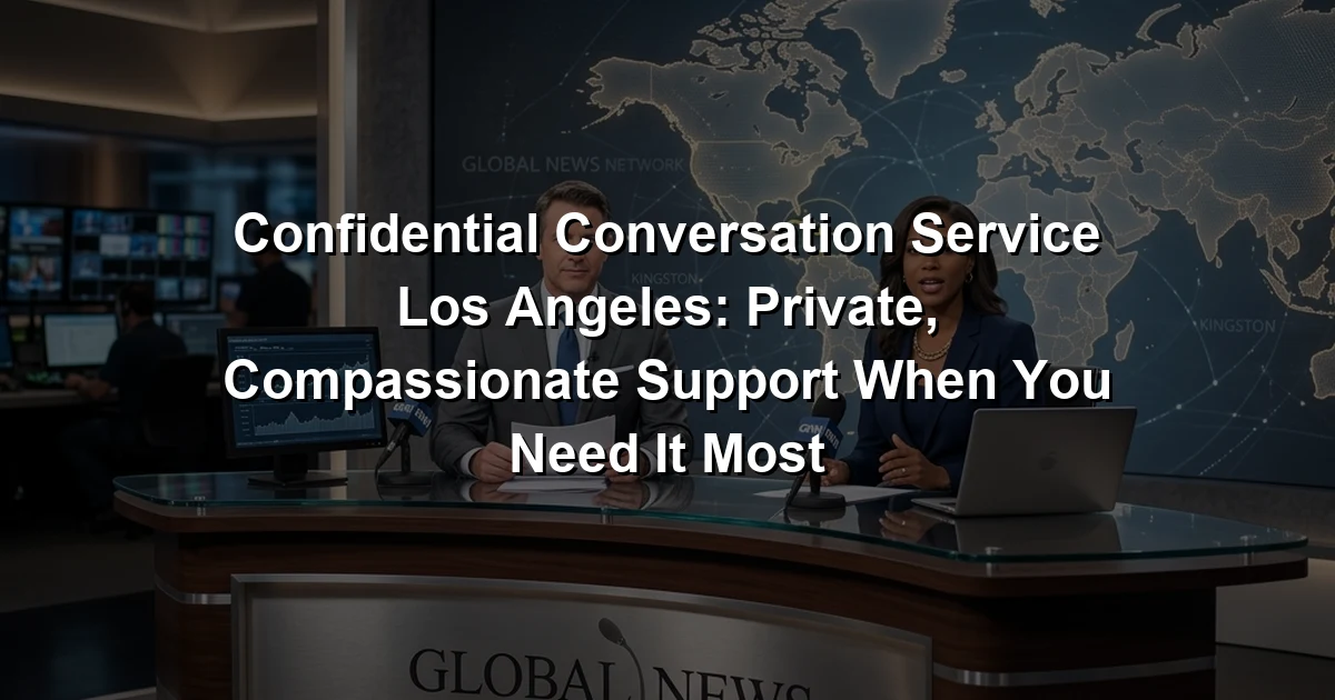 Confidential Conversation Service Los Angeles: Private, Compassionate Support When You Need It Most