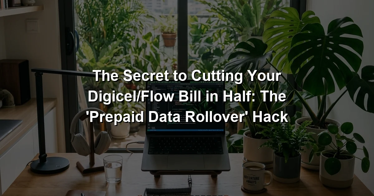 The Secret to Cutting Your Digicel/Flow Bill in Half: The 'Prepaid Data Rollover' Hack