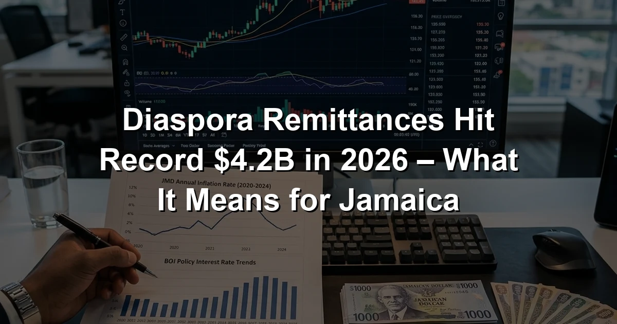 Diaspora Remittances Hit Record $4.2B in 2026 – What It Means for Jamaica