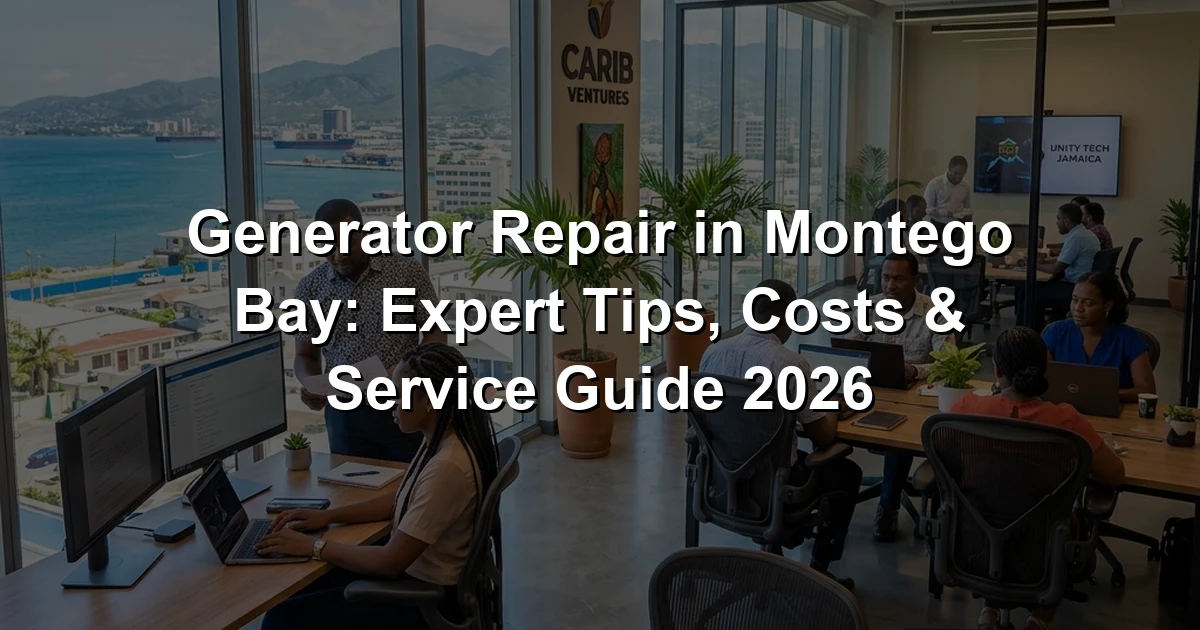 Generator Repair in Montego Bay: Expert Tips, Costs & Service Guide 2026