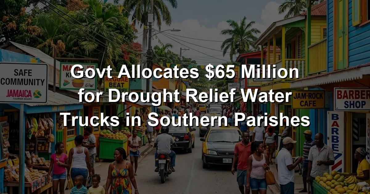 Govt Allocates $65 Million for Drought Relief Water Trucks in Southern Parishes