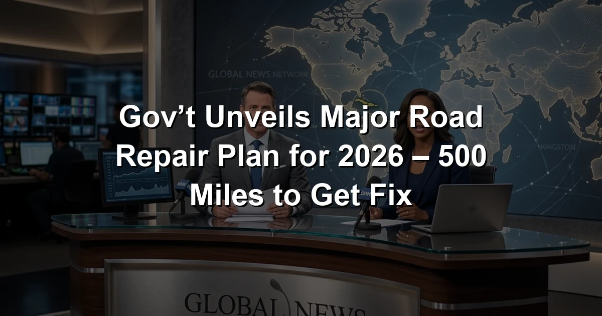 Gov’t Unveils Major Road Repair Plan for 2026 – 500 Miles to Get Fix