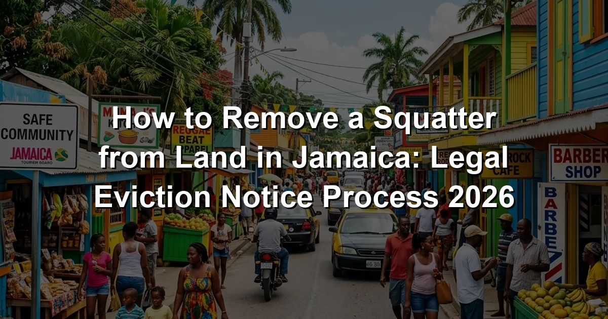 How to Remove a Squatter from Land in Jamaica: Legal Eviction Notice Process 2026