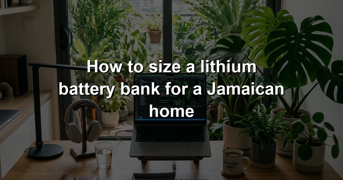 How to size a lithium battery bank for a Jamaican home