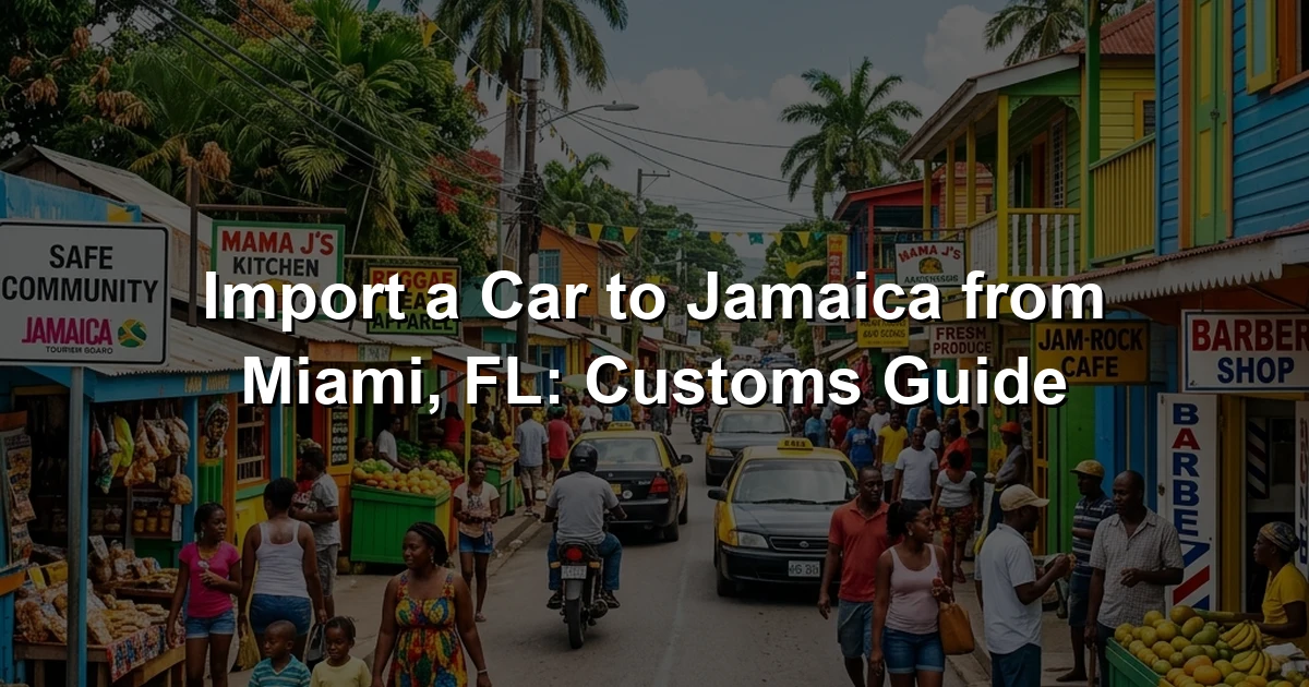 Import a Car to Jamaica from Miami, FL: Customs Guide
