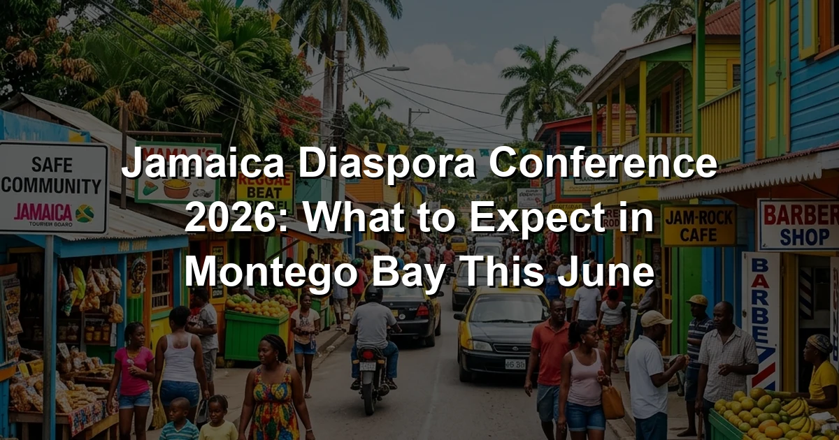 Jamaica Diaspora Conference 2026: What to Expect in Montego Bay This June