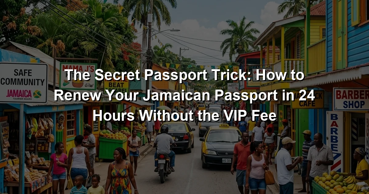 The Secret Passport Trick: How to Renew Your Jamaican Passport in 24 Hours Without the VIP Fee