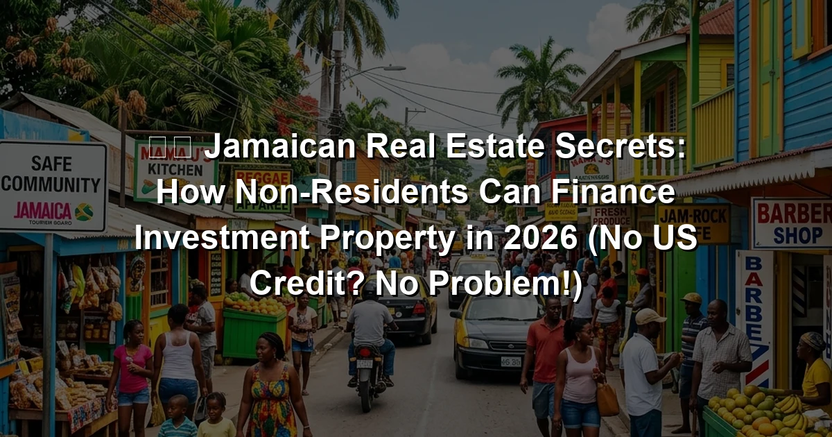 🇯🇲 Jamaican Real Estate Secrets: How Non-Residents Can Finance Investment Property in 2026 (No US Credit? No Problem!)