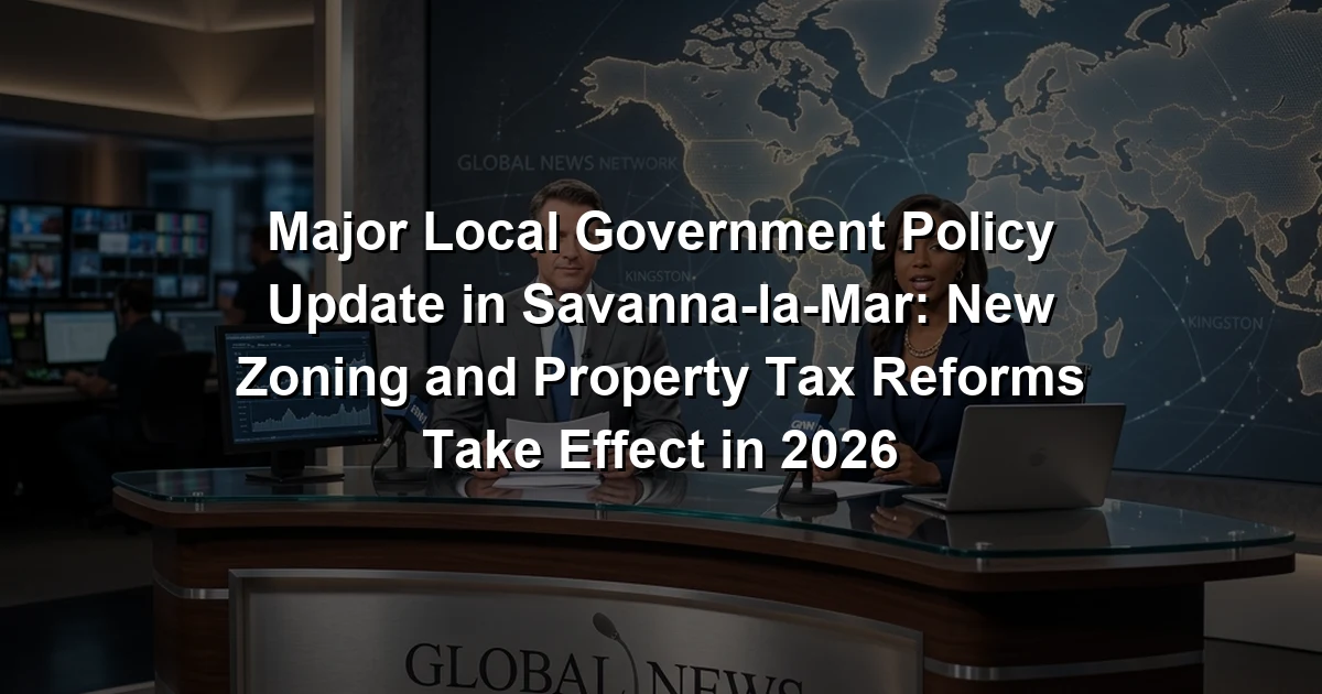Major Local Government Policy Update in Savanna-la-Mar: New Zoning and Property Tax Reforms Take Effect in 2026