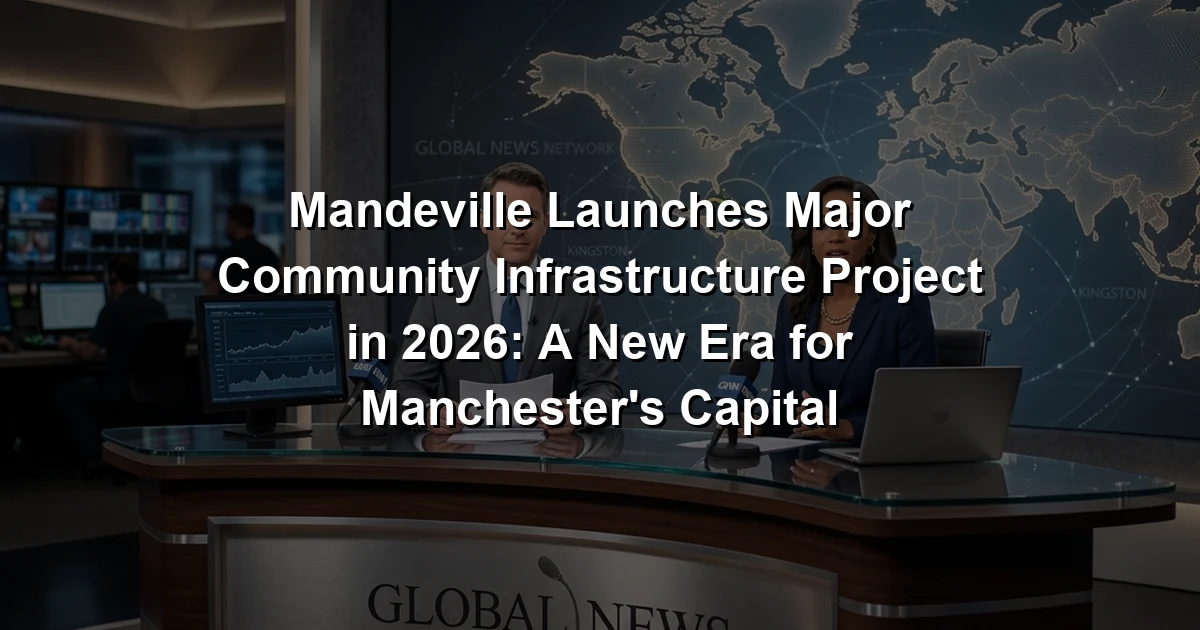Mandeville Launches Major Community Infrastructure Project in 2026: A New Era for Manchester's Capital