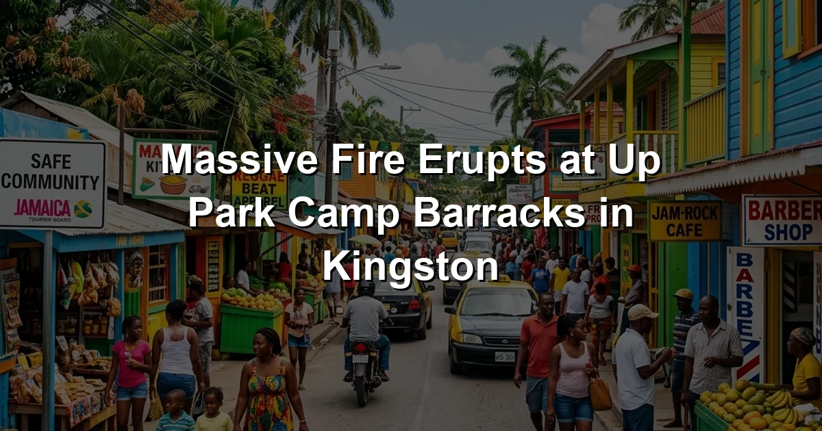 Massive Fire Erupts at Up Park Camp Barracks in Kingston