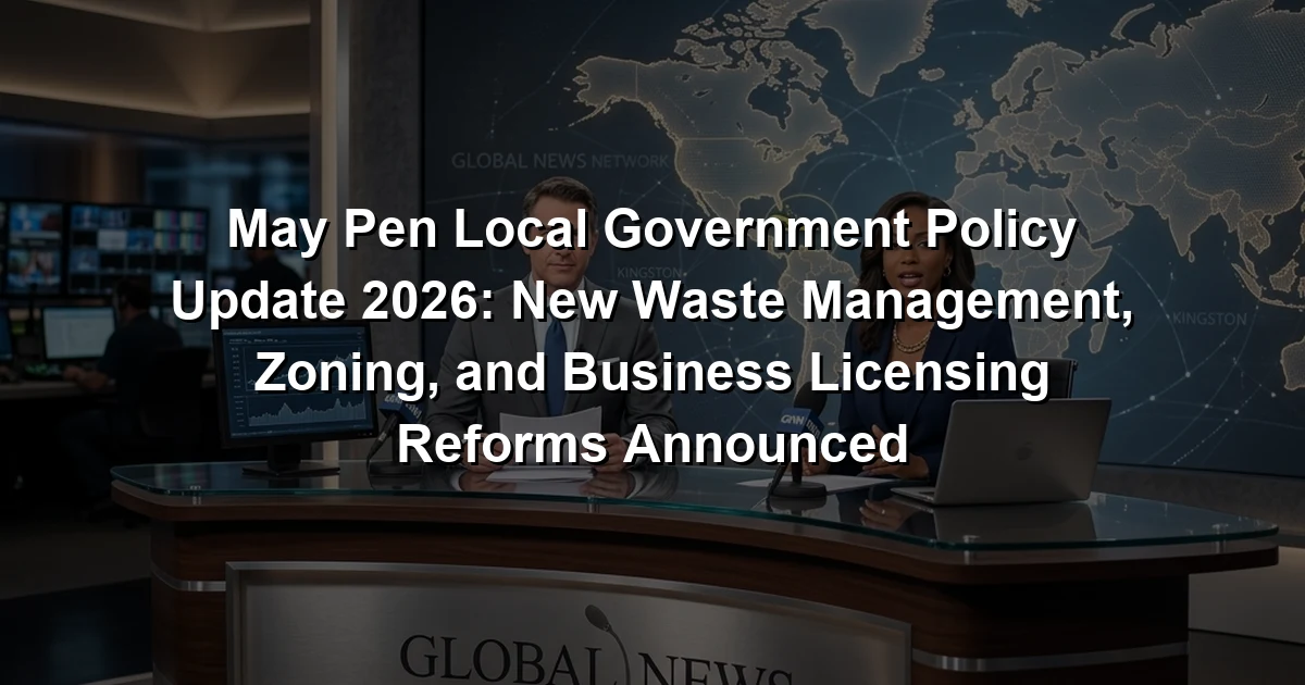 May Pen Local Government Policy Update 2026: New Waste Management, Zoning, and Business Licensing Reforms Announced