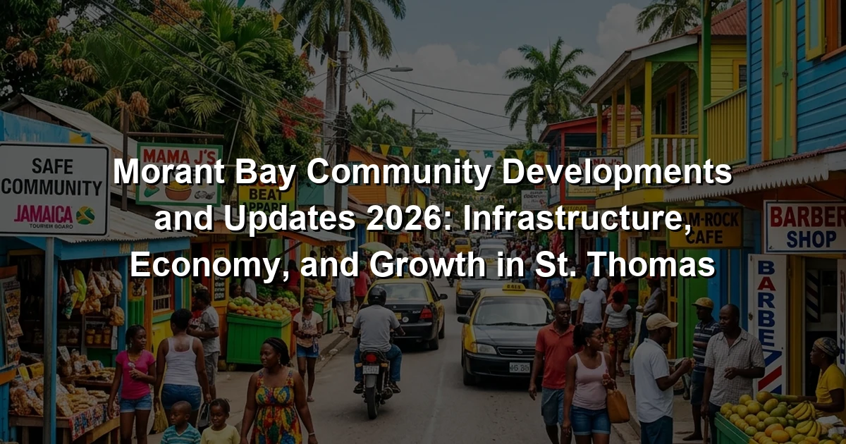 Morant Bay Community Developments and Updates 2026: Infrastructure, Economy, and Growth in St. Thomas