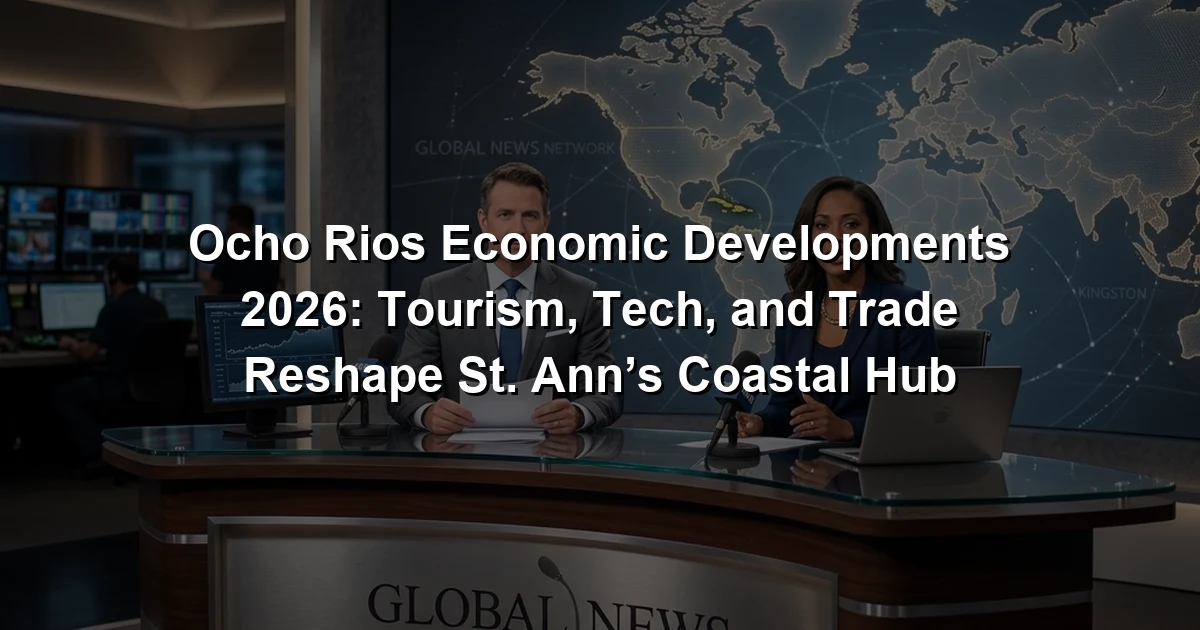 Ocho Rios Economic Developments 2026: Tourism, Tech, and Trade Reshape St. Ann’s Coastal Hub