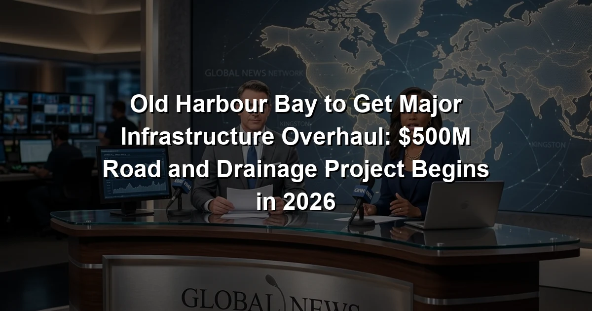 Old Harbour Bay to Get Major Infrastructure Overhaul: $500M Road and Drainage Project Begins in 2026