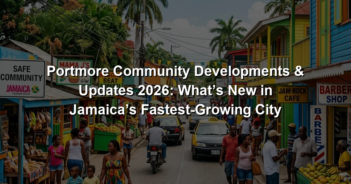 Portmore Community Developments & Updates 2026: What’s New in Jamaica’s Fastest-Growing City