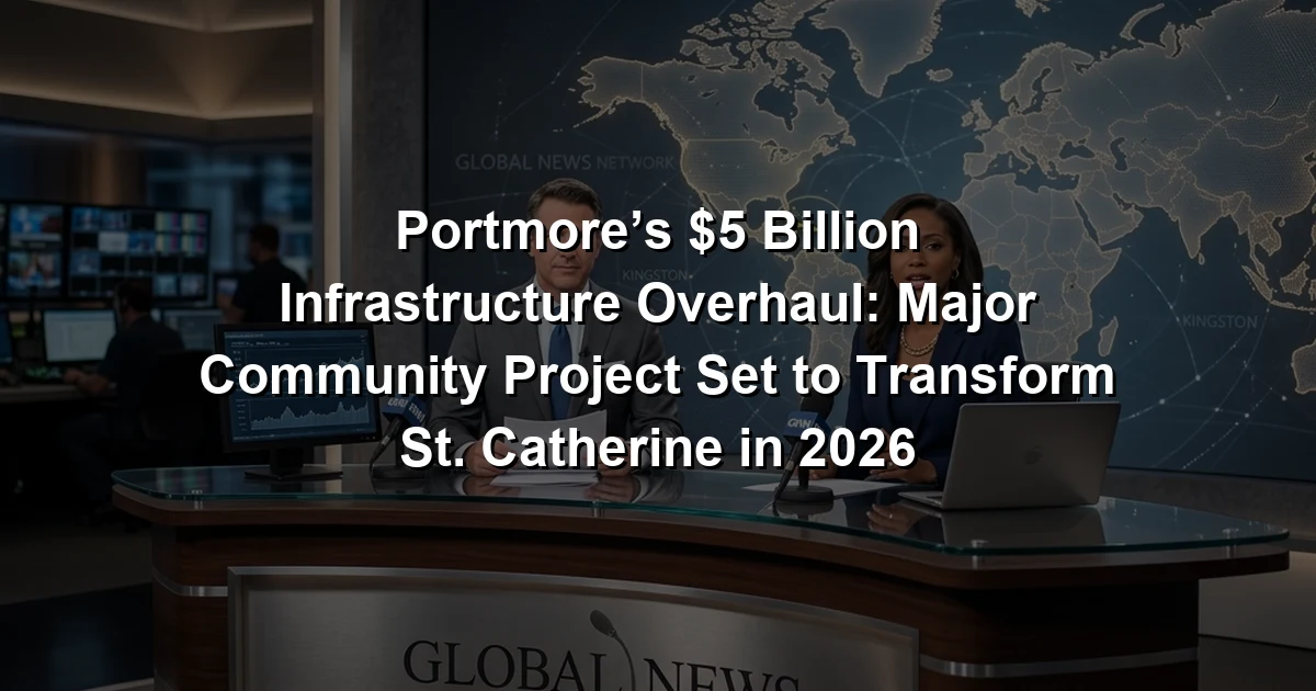 Portmore’s $5 Billion Infrastructure Overhaul: Major Community Project Set to Transform St. Catherine in 2026