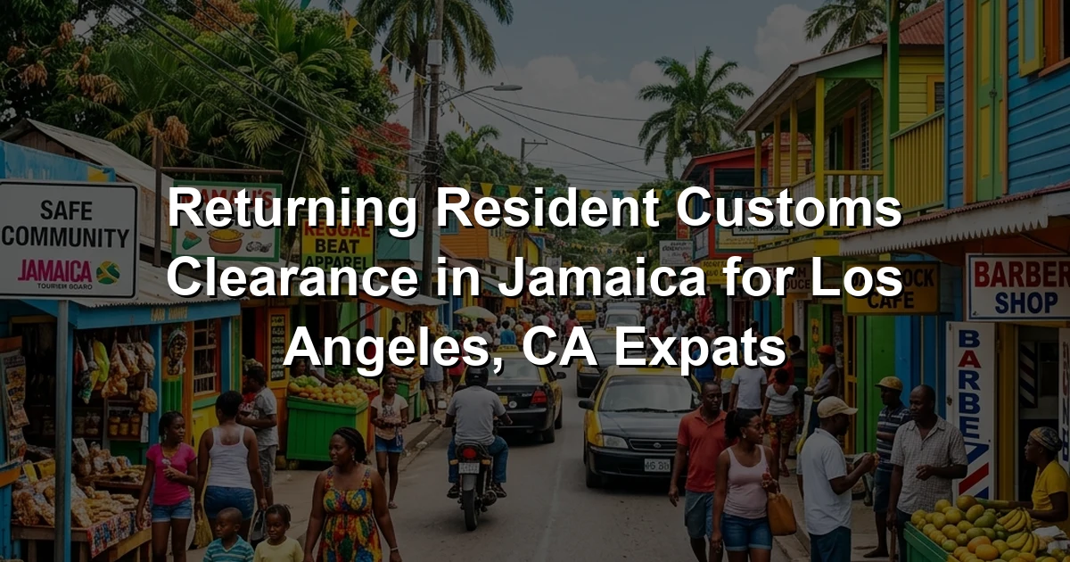 Returning Resident Customs Clearance in Jamaica for Los Angeles, CA Expats
