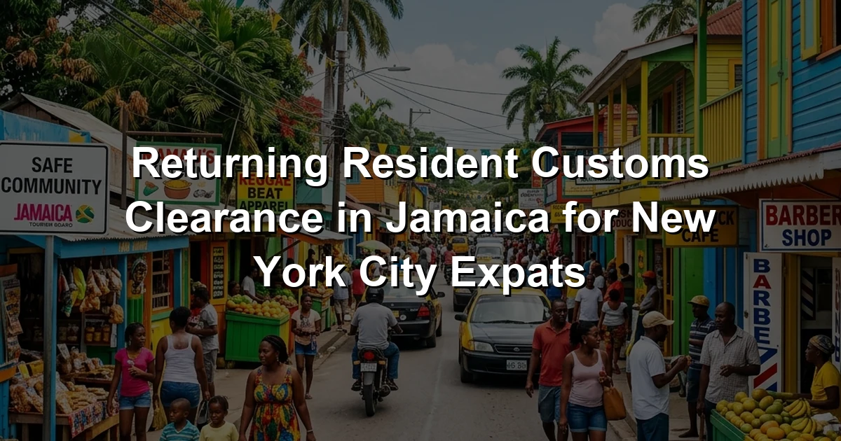 Returning Resident Customs Clearance in Jamaica for New York City Expats