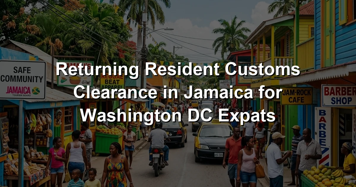 Returning Resident Customs Clearance in Jamaica for Washington DC Expats