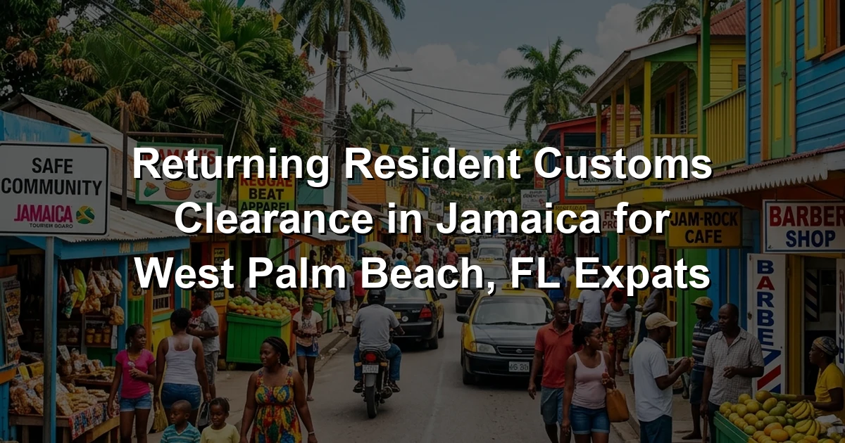 Returning Resident Customs Clearance in Jamaica for West Palm Beach, FL Expats
