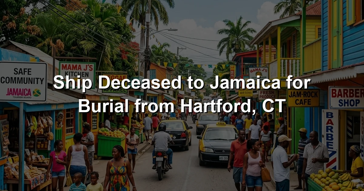 Ship Deceased to Jamaica for Burial from Hartford, CT