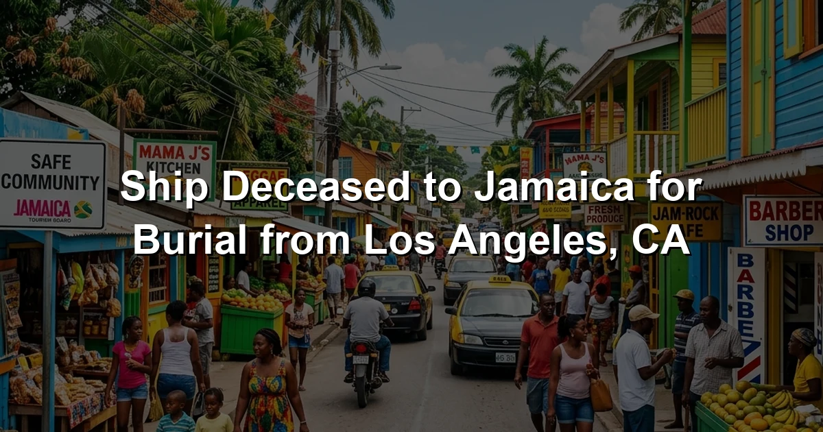Ship Deceased to Jamaica for Burial from Los Angeles, CA