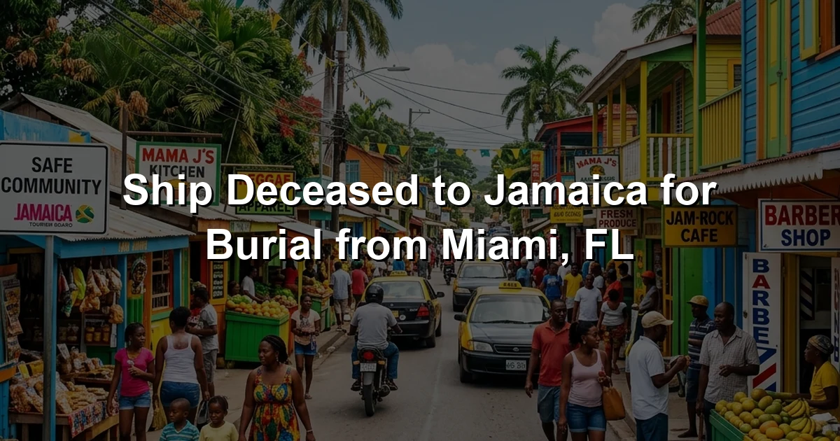Ship Deceased to Jamaica for Burial from Miami, FL