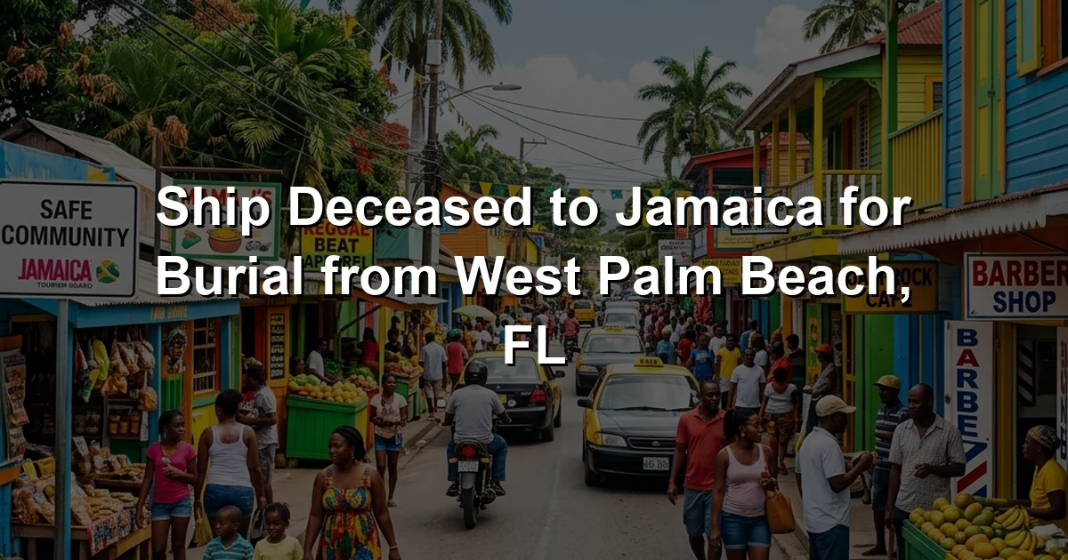Ship Deceased to Jamaica for Burial from West Palm Beach, FL