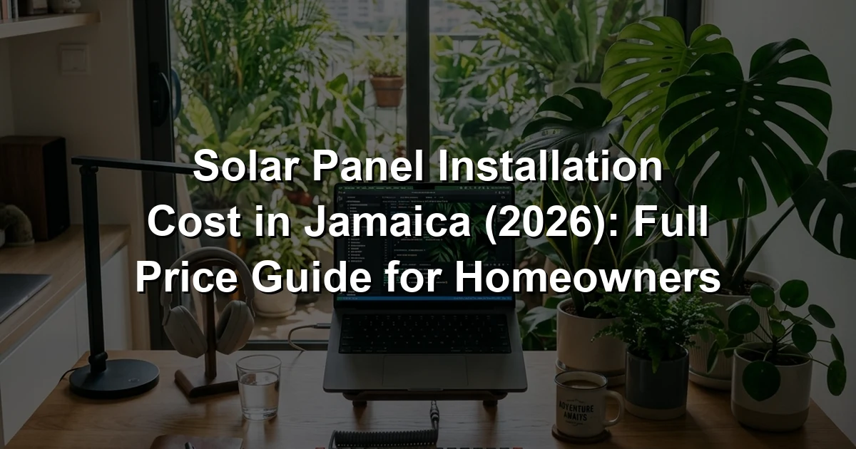 Solar Panel Installation Cost in Jamaica (2026): Full Price Guide for Homeowners