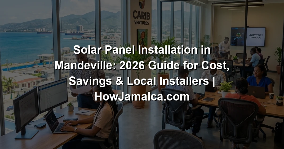 Solar Panel Installation in Mandeville: 2026 Guide for Cost, Savings & Local Installers | HowJamaica.com