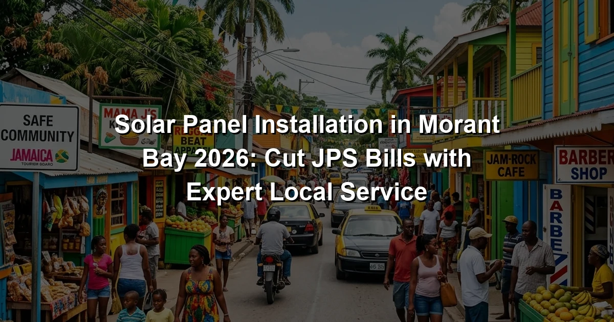 Solar Panel Installation in Morant Bay 2026: Cut JPS Bills with Expert Local Service