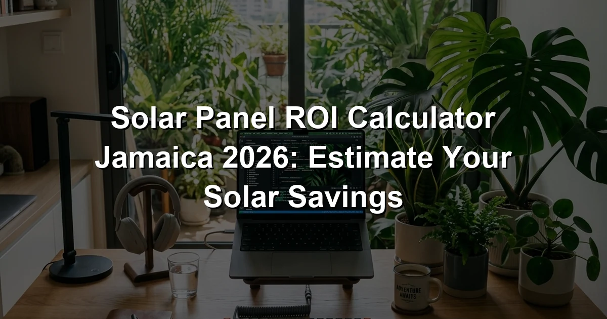 Solar Panel ROI Calculator Jamaica 2026: Estimate Your Solar Savings